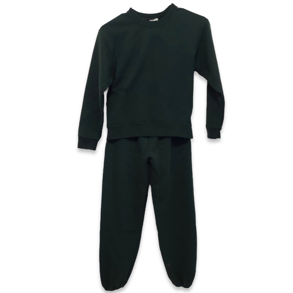 Jerzees -  Unisex Solid Dark Green Matching Set Size M